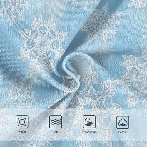 White Snowflake Christmas Blue Cute Panties Girl Toddler Underwear Floral Cotton Artistic Briefs Undies Kids 2t3