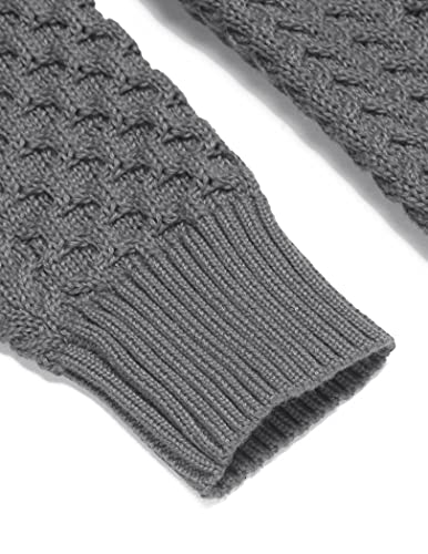 Image of COOFANDY Men's Slim Fit Turtleneck Sweater Casual Knitted Twisted Pullover Solid Sweaters