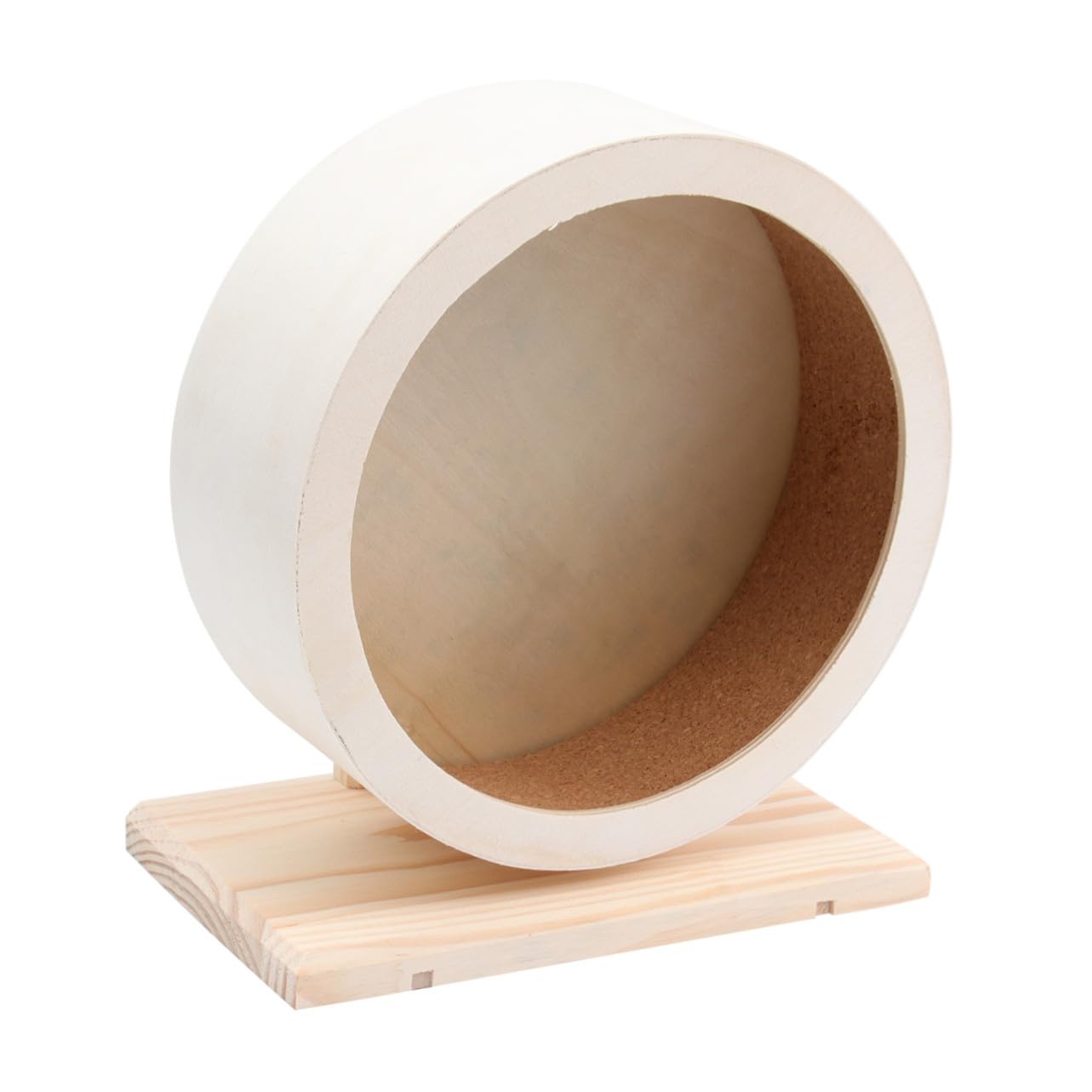 Holz Laufrad für Hamster und Kleine Tiere, Beige