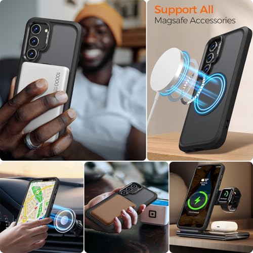 Image of Rayboen for Magnetic Matte Samsung S23+ Plus Case, Black