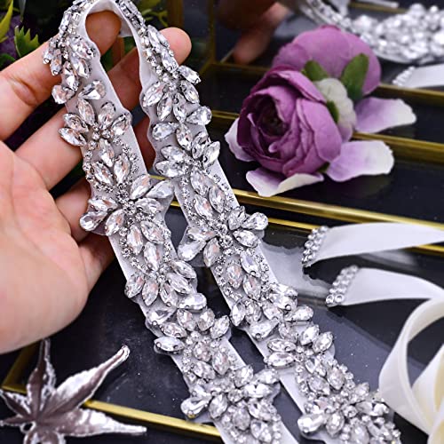 HONGMEI Rhinestone Bridal Belt Wedding Dress Belt Elegant Wedding Belt Sashes4