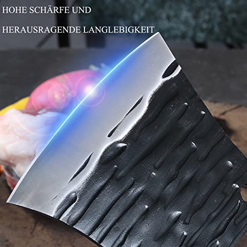 Foto von Omesio Küchenbeil für Knochen Hackbeil Knochenbeil Hackmesser Knochenmesser Knochensäge Kochmesser, Zum Hacken Knochen