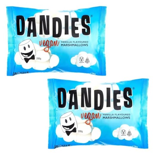 Dandies Lightweight Fluffy Vegan Marshmallows | Perfect for BBQ, Campfire, Roast, Grilling | Smores or Just Snacks | American Style | Suitable for