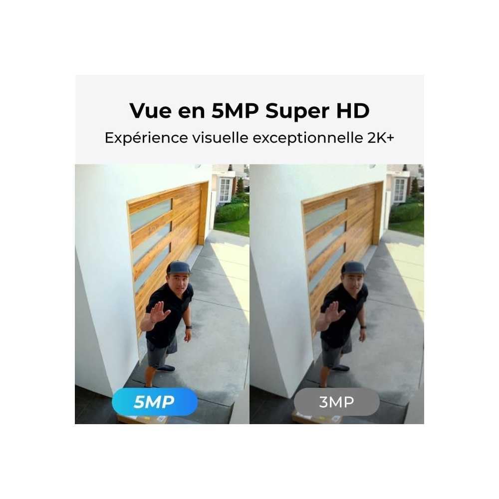 Reolink Cámara de Seguridad con Batería PT Energía Solar Visión Nocturna en Color HD 2K+ 5MP