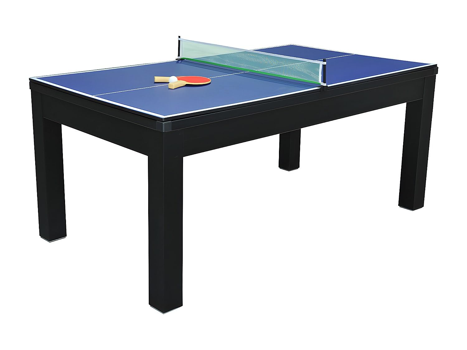 Vente-unique - Table Transformable Noire - Billard & Ping-Pong - L182 x l102 x H80 cm - SOUSA