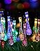 Satu Brown Solar Outdoor String Lights, 21ft 30 LED Fairy Water Drop Lights Waterproof Decorative Lighting for Home, Garden, Patio, Yard, Christmas Tree, Parties (Multi-Color)