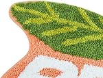Peach Clean Bath Mat, Bathroom Decor Area Rug, Peachy, Soft & Absorbent Plush Coral Fabric, Also for Bedroom, Children's Room, Non-Slip Washable