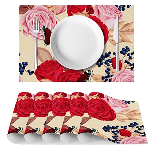 Sets de table papillon antidérapants pour solutionner les glissements de vaisselle au dîner - 3