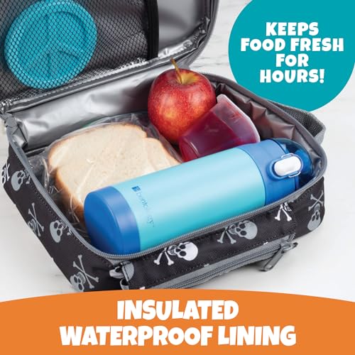 Bentology Lancheira isolada com bolso para lanche e suporte para garrafa de água – lancheira para me