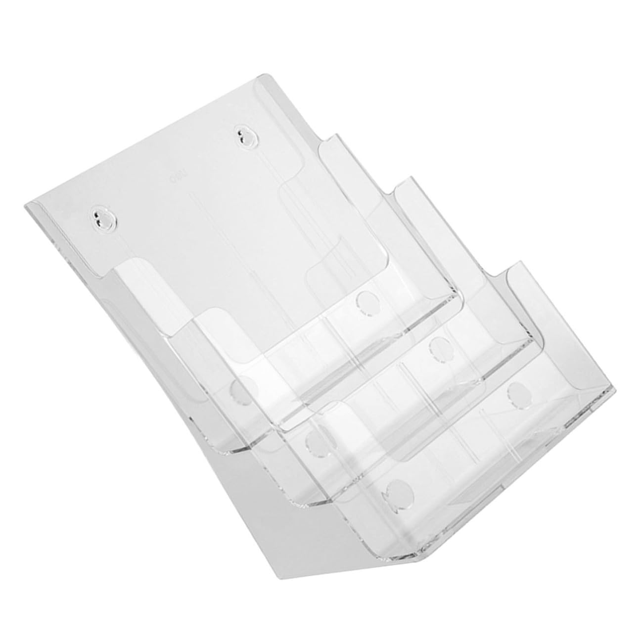 Angoily Organizzatore di Documenti da Scrivania Acrilico Trasparente a 3 Livelli, Portadocumenti e Porta Riviste per Ufficio, Supporto Compatto 245x160x320mm per File e Brochure