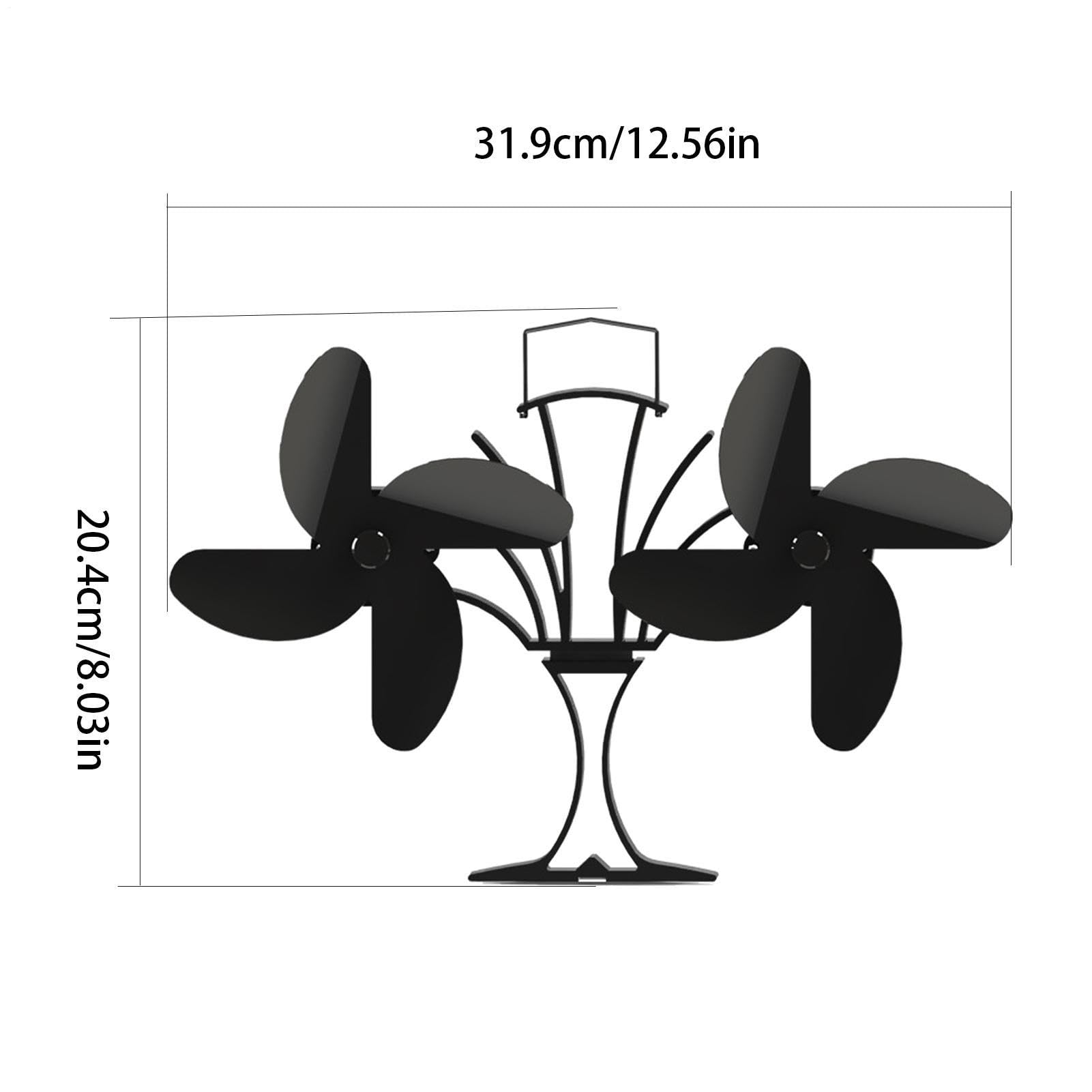Ventilatore Per Stufa A Legna - Ventilatore Ecologico Silenzioso | Alimentato A Calore, Ventilatori Per Non Elettrici Per La Casa | Ventilatores Per Circolatore Di Riscaldamento Con Bruciatore