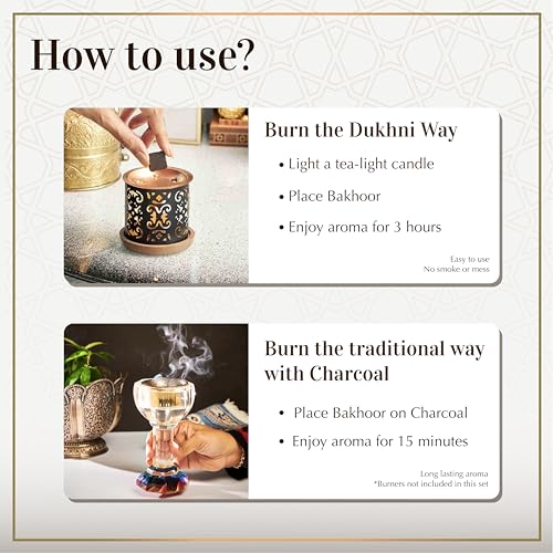 Dukhoon Al Jazeera Oud Bakhoor عود بخور الجزيرة by Dukhni | Authentic Arabic Bakhoor Incense | 40 gm jar | Handmade, Luxurious | Floral Woody Blend | Perfect for Prayer & Gifting | To Relax & Meditate - Image 5