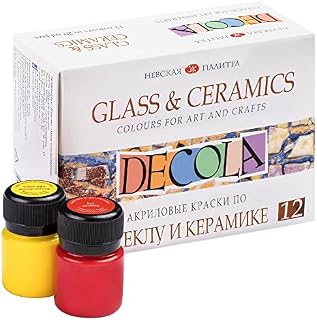 DECOLA Acrylic Metallic Liners | Water Based 3x18ml Acrylic Liners For Porcelain And Glass | Three Pieces In The Colours Gold, Silver And Copper | Made By Nevskaya Palitra