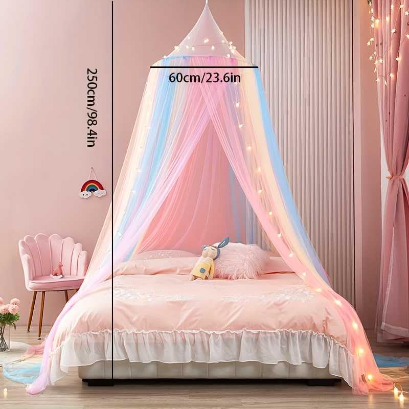 Princess Style Mosquito Net Canopy with Valance - Image 3 thumbnail