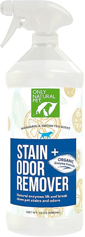 Removedor de Manchas e Odores para Cães Only Natural Pet com Enzimas e Extratos de Plantas, Mandarina e Chá Verde, 946 mL