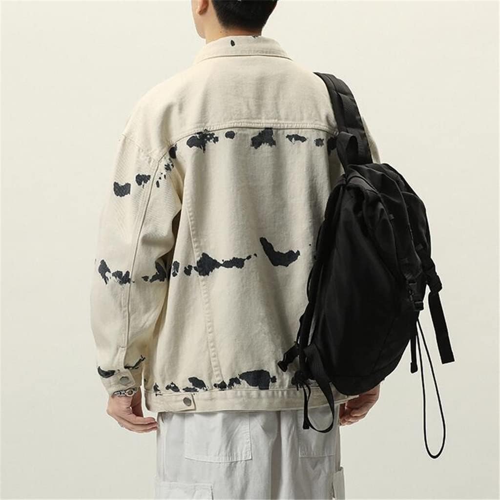 Ink Work Jacket Denim Men's Spring And Autumn Loose Casual Top(XL code)