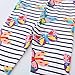 KISSOURBABY Girls Toddlers Leggings Fashion Stretch Pants Comfortable Bottoms,Striped Colorful Butterfly,6T