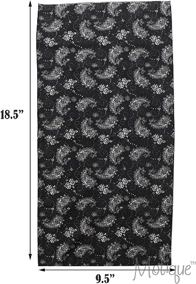 Image of Motique Accessories Paisley Bandana Neck Gaiter Tube Headwear Motorcycle Face Scarf