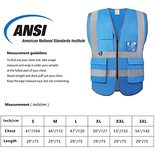 Vicrr High Visibility Safety Vest With Reflective Strips Pockets, Work Vest For Men & Women #TOP2