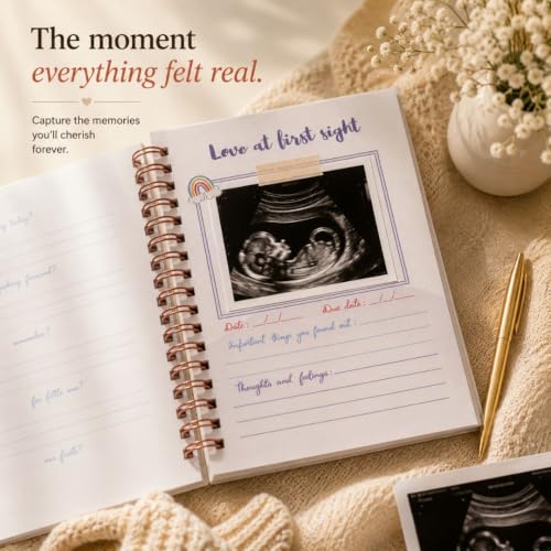 Image of Pregnancy Journal, Designed for 9-Month Tracking, A5 Hardcover