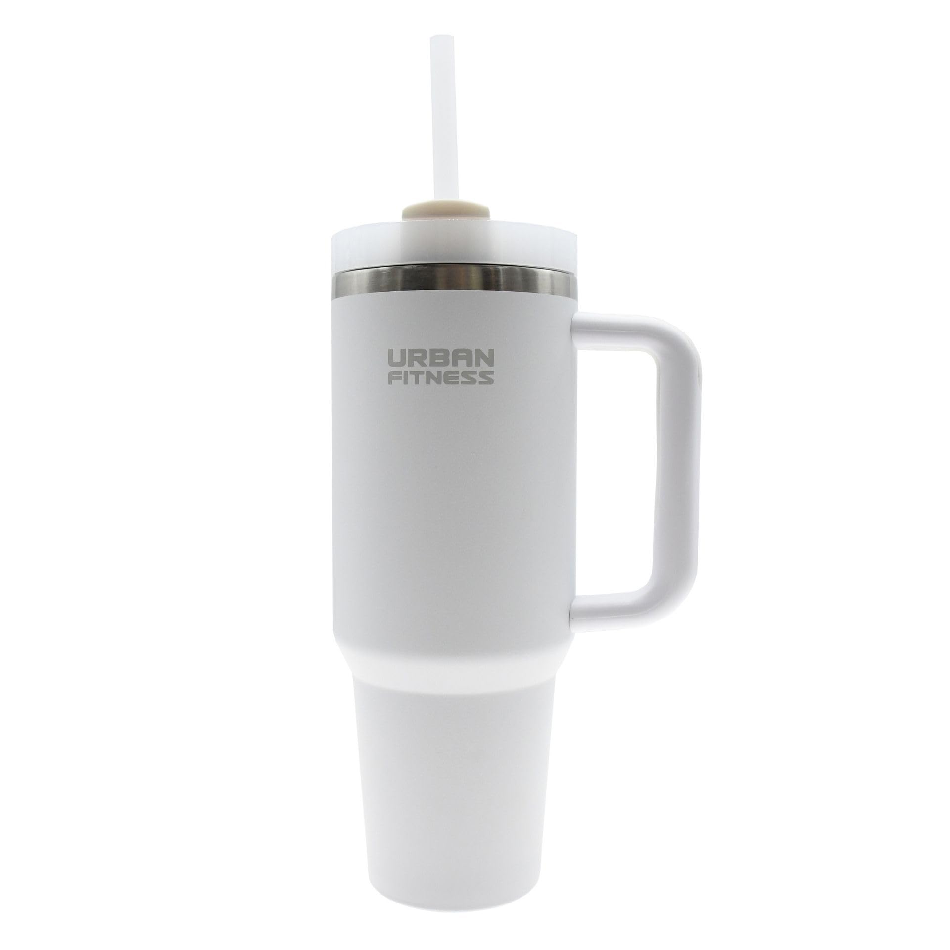 Urban Fitness VitalSip Bottle, Cold Hot Drink Travel Mug,1.2L Water Bottle with Handle, Tumbler Cup, BPA-Free, Stylish Modern Design, Frosty White