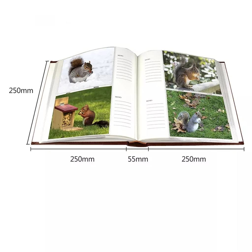6-calowy album fotograficzny typu interleaf retro skórzana okładka album fotograficzny kreatywny rodzinny album fotograficzny kolekcja znaczków (kolor: E, rozmiar: 25 x 25 x 5,5 cm)