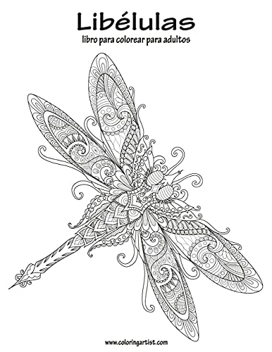 Libélulas libro para colorear para adultos 1 (Spanish Edition)