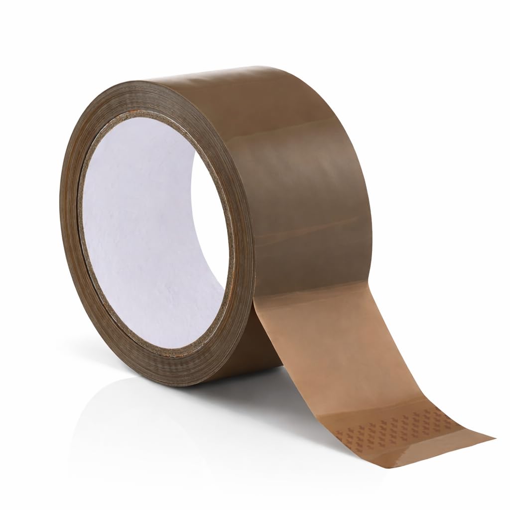 Bayli 72 Rollen PP Packband Braun 48mm x 66m – reißfestes Verpackungsband für Lager & Versand – Großpack für Vielverbraucher