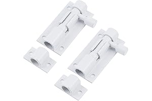#1 Slide Bolt Door Locks - 2-inch White Slide Locks for Inside Door