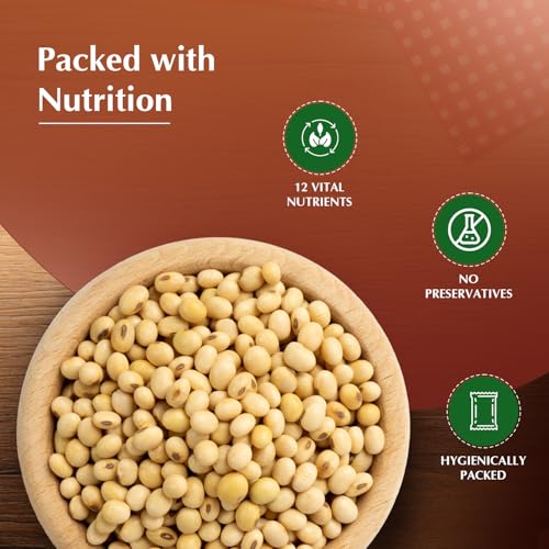 Image of Amazon Brand - Vedaka Premium Unpolished Soybeanv| 1 Kg | Soya Beans