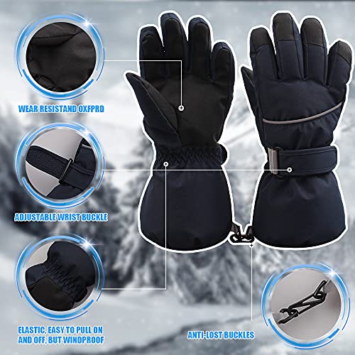 Jangannsa Waterproof Children Ski Gloves Breathable Winter Mitten For Boys Girls Thinsulate Lined Kids Snowboard Glove 4-14Y thumb #4