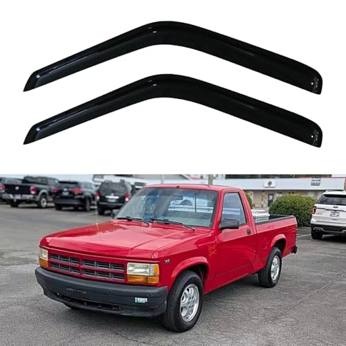 Image of Window Visors Rain Guards for 1987-1996 Dodge Dakota, Out-Channel Window Vent Wind Deflectors Visors Shades for 87-96 Dakota