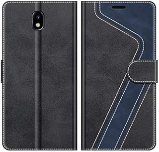 MOBESV Samsung Galaxy J5 2017 Case, Phone Case For Samsung Galaxy J5 2017, Samsung Galaxy J5 2017 Phone Cover, Flip Wallet Case for Samsung Galaxy J5 2017 Phone Case, Black/Violet