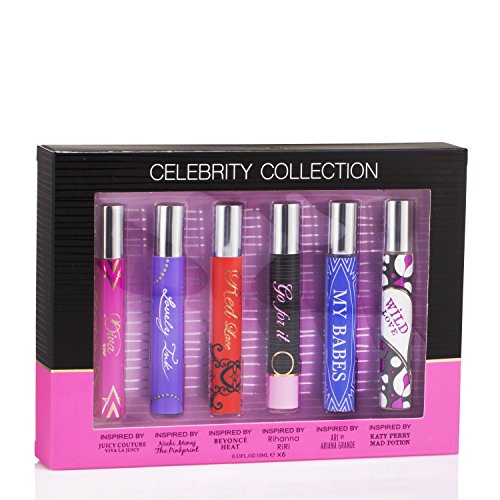 Watermark Beauty 6 Pc Celebrity Fragrance Collection - Scents Inspired By: Viva La, The Pinkprint, Heat, RiRi, Ari & Mad Potion Women's Perfume 0.33 FL.Oz/10ML x6