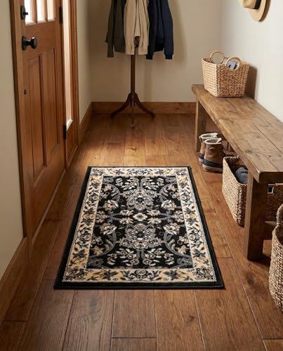 Tapete Yasmin 2'2" x 3' Negro miniatura 5
