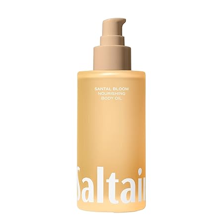 Saltair Body Oil. Luxurious Santal Bloom After Shower and Bath Oil Moisturizer for Women and Men. Botanical, Non-Greasy, and Well-Absorbing Lotion for Hydrating Dry Skin. 4oz Pump Bottle