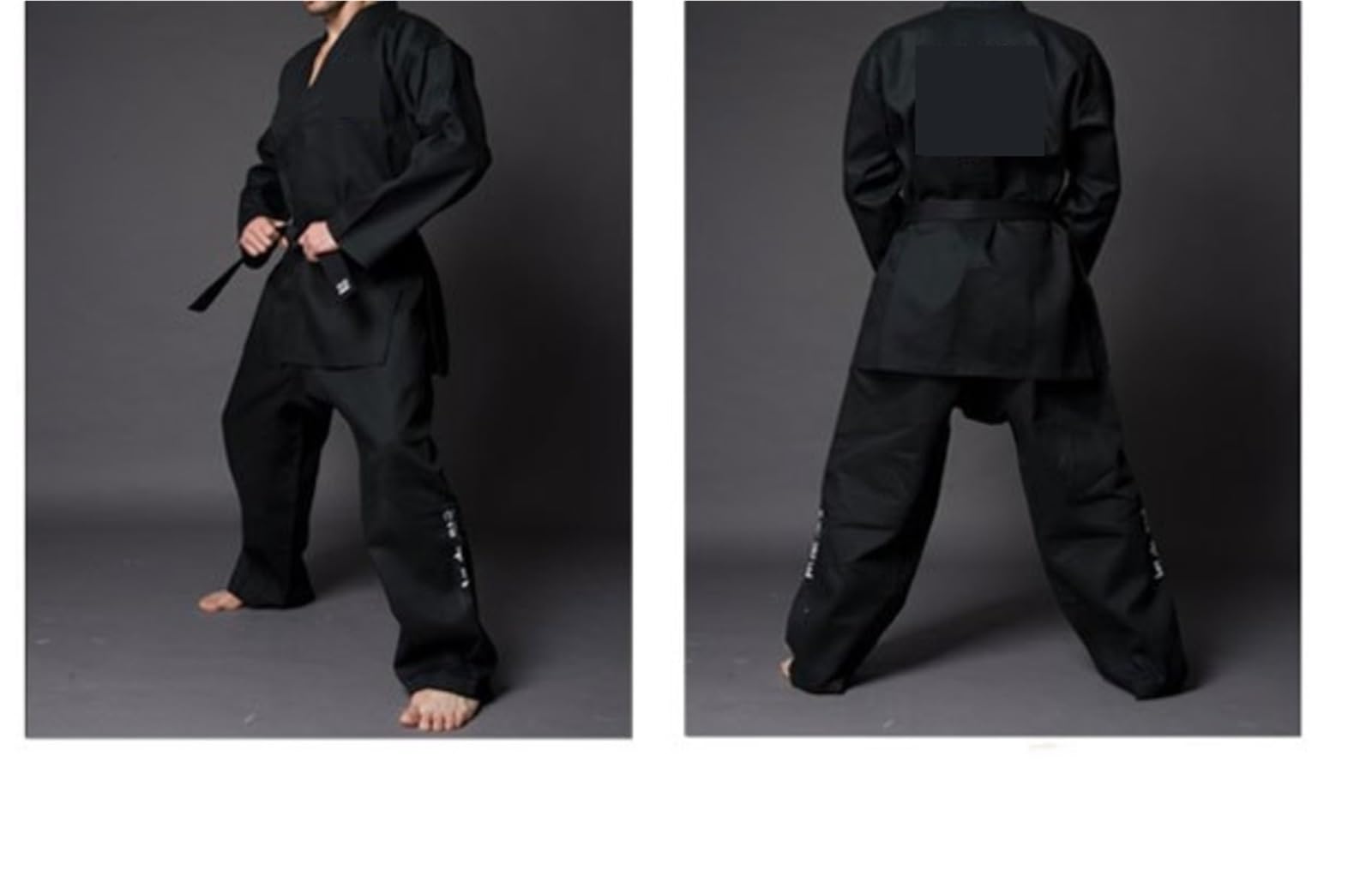 SportingGoods Set Uniforme da Taekwondo con Ricamo Nero, Pantaloni e Cappotto, Bellissimi Vestiti, Uniforme da Allenamento for Karate