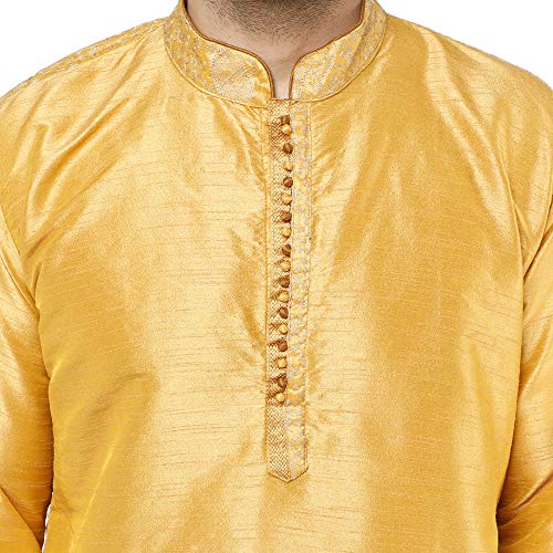 SKAVIJ Art Silk Kurta Pajama for Men Indian Ethnic Wear Festival Dress Suit Set3