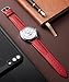 BINLUN Leather Watch Bands Quick Release Premium Calfskin Replacement Watch Strap Multicolors Watchbands for Men Women(21mm,Red)