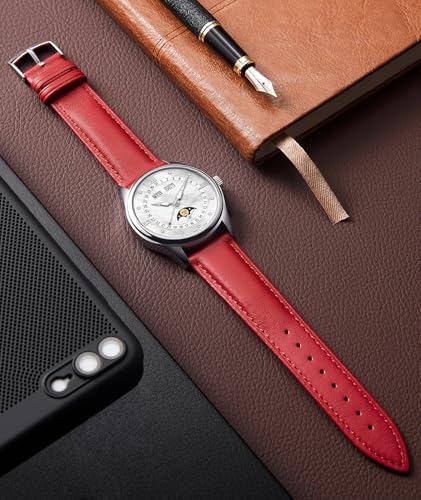Image of BINLUN Leather Watch Bands Quick Release Premium Calfskin Replacement Watch Strap Multicolors Watchbands for Men Women 12mm 14mm 16mm 18mm 19mm 20mm 21mm 22mm