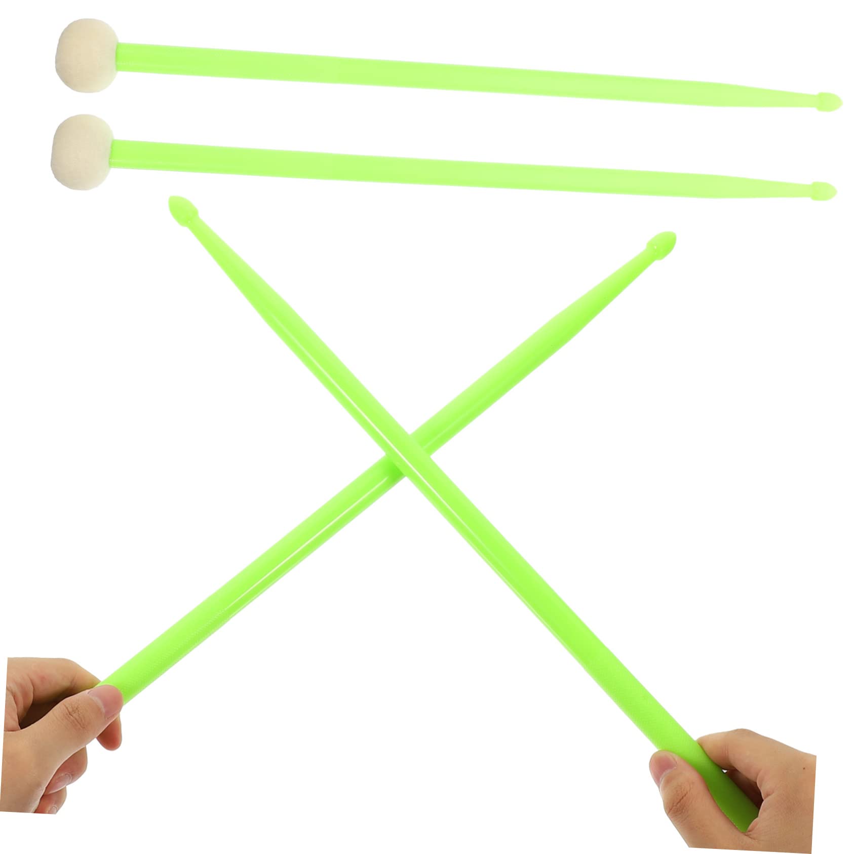 SUPVOX 2 Pares Palillo De Tambor Cepillos De Tambor Instrumentos Musicales Infantiles Baqueta Suministro De Tambor Palillo Práctico Palo De Percusión Musical Niño Tas Ligero Sintió