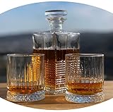 Carafe : hauteur : env. 20,7 cm - Dimensions : Ø 9 cm x 9 cm - Carafe pour whisky et autres spiritueux - Volume : env. 78 cl (780 ml)