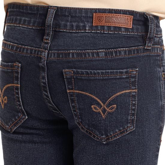 Rock & Roll Denim Girls Rope Emblem Trouser Jeans - BG5MD053324