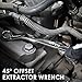 YIYEIE 6 Pc. Bolt Extractor Wrench Set, Metric 8-19mm, 6 Point Box End Wrench Set with 45° Offset, CR-V Steel, Stripped & Rounded Bolt Remover Wrench with EVA Foam