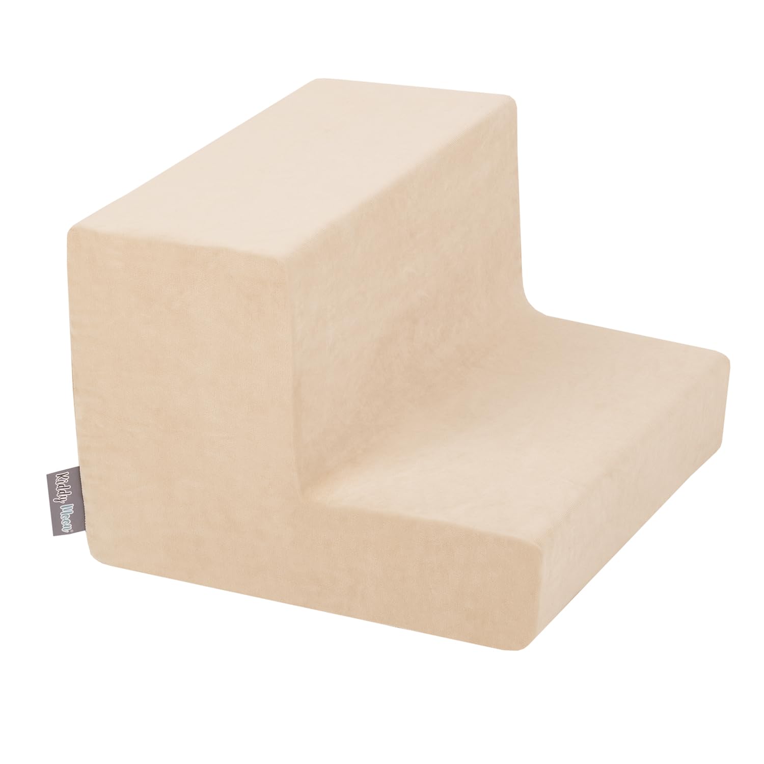 KiddyMoon Foam Playground Velvet For Kids Obstacle Course For Children Montessori Toy For Babies Soft Construction Blocks Element, Steps, Sand Beige — image 1