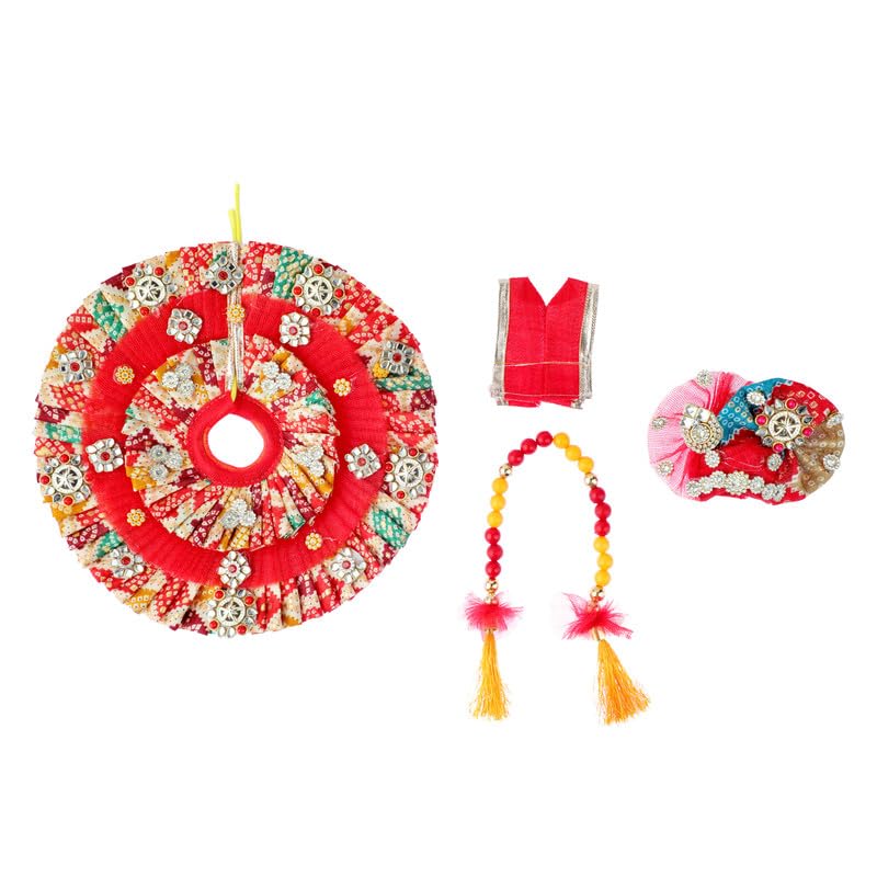 Vestido Poshak Laddu Gopal para Estatua de Krishna 8 in miniatura 2