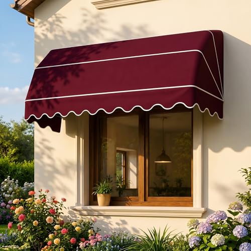 Toldo de ventana para patio y balcón resistente a la intemperie 2