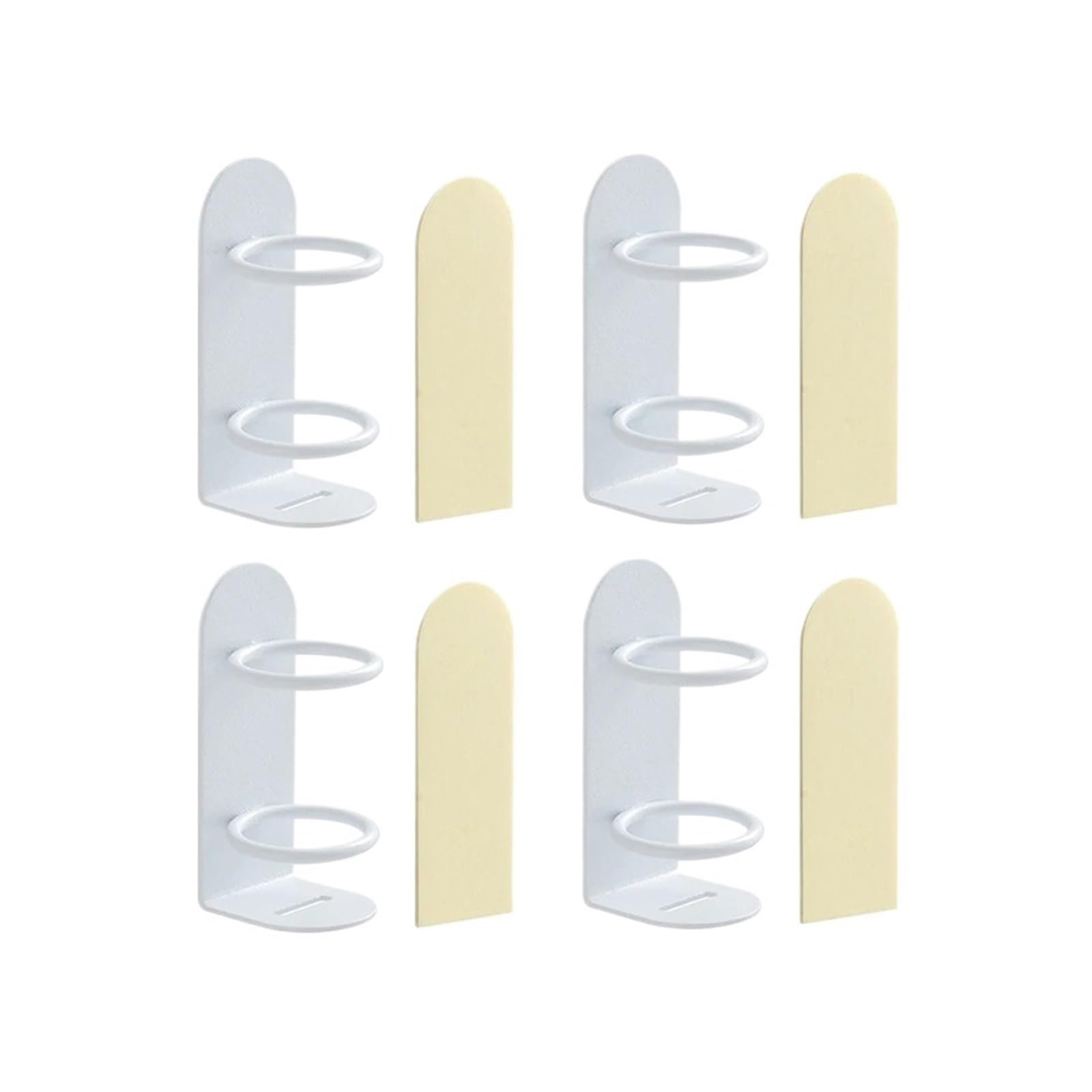 4 Uds., Soporte de Pared for cepillos Dientes, for Accesorios baño, Organizador Pasta for Almacenamiento maquinilla Afeitar sin Perforaciones(4PCS White)