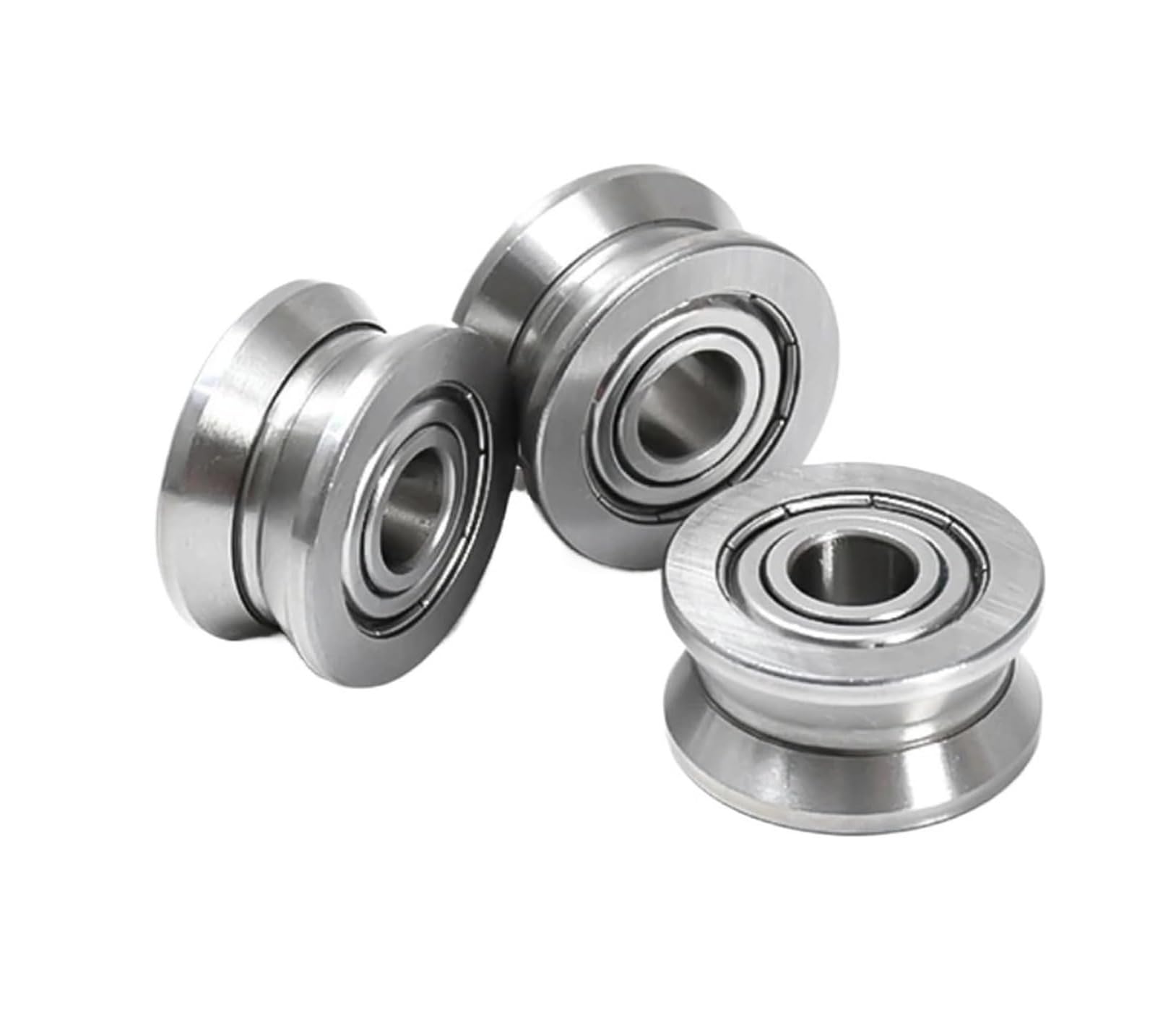 Łożysko wałeczkowe prowadzące z rowkiem V L201 ZZ 2RS 12 mm ID 41 mm OD 20 mm wysokość, 1 szt.