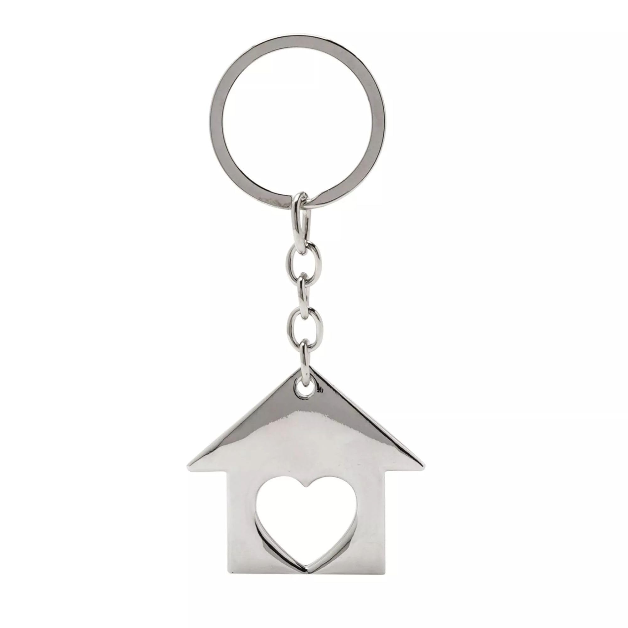Widdop & Co. Heart and Home Keyring - Silver Charm Sentimental Keepsake Gift for Her, Daughter, Granddaughter or Friend